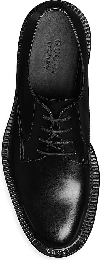 Men's Henry Leather Lace-Up Shoes - Black - Size 7 - Image 5