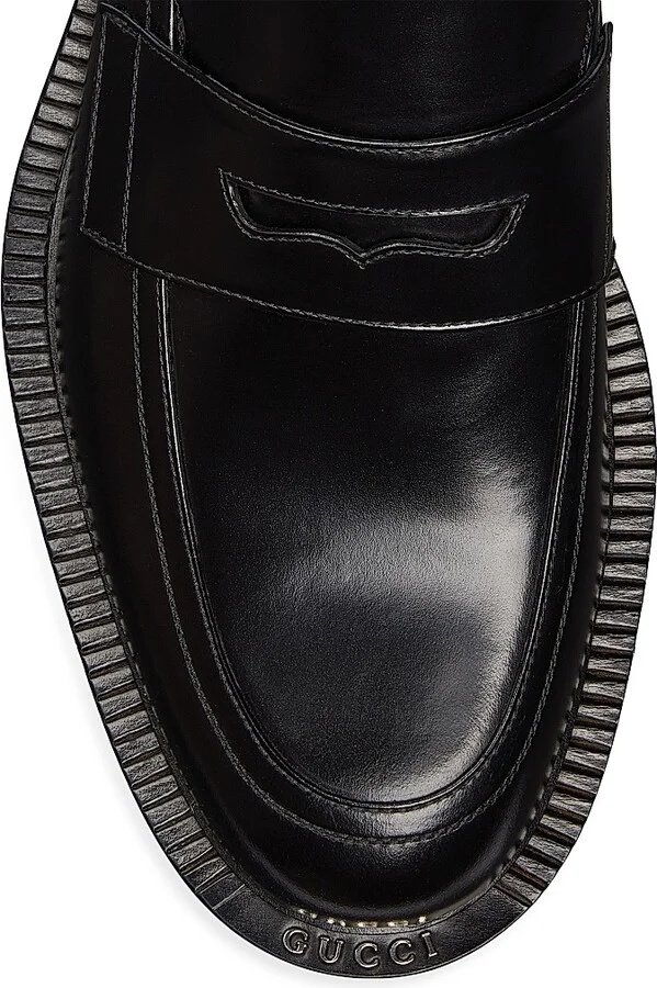 Men's Henry Leather Loafers - Black - Size 9 - Image 4