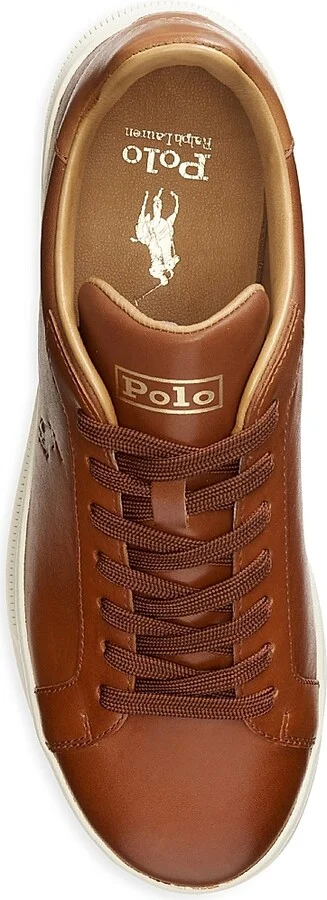 Men's Heritage Court II Leather Sneakers - Polo Pale Russet - Size 11 - Image 4