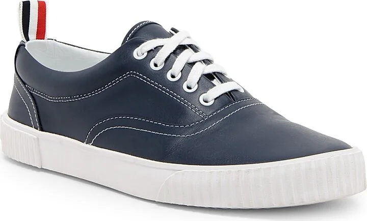 Men's Heritage Leather Sneakers - Navy - Size 12 - Image 2
