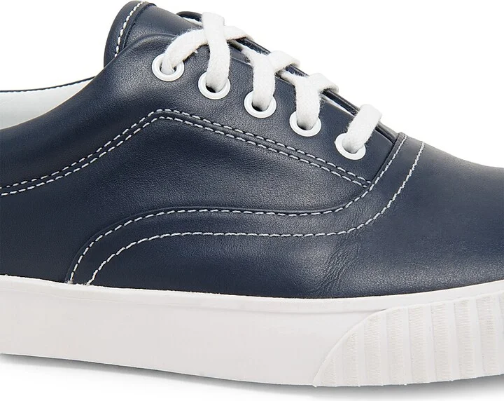 Men's Heritage Leather Sneakers - Navy - Size 12 - Image 5