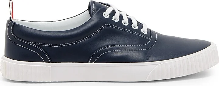 Men's Heritage Leather Sneakers - Navy - Size 12