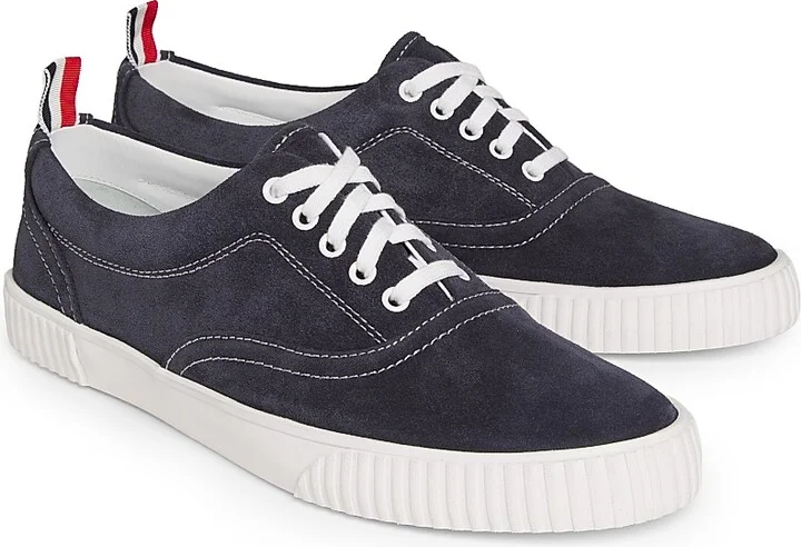 Men's Heritage Suede Low-Top Sneakers - Navy - Size 11 - Image 2