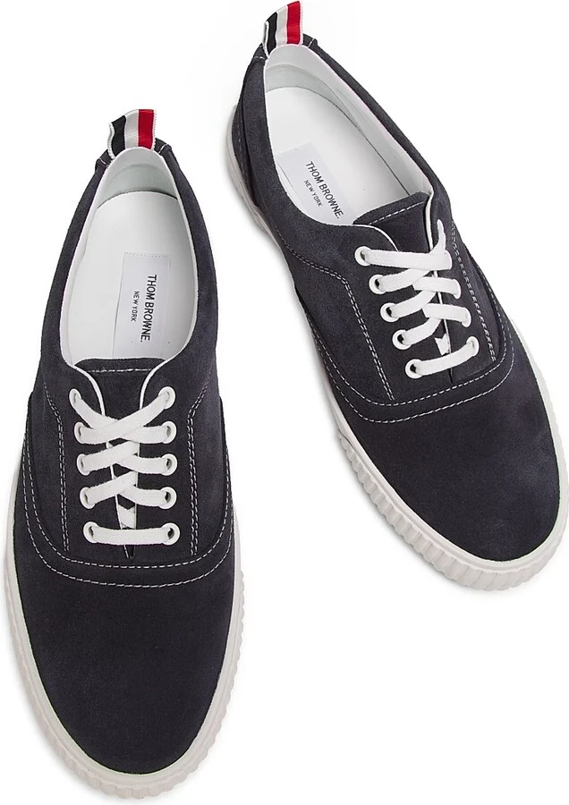 Men's Heritage Suede Low-Top Sneakers - Navy - Size 11 - Image 4
