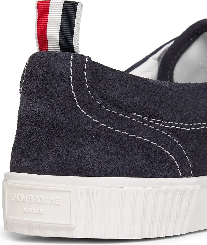 Men's Heritage Suede Low-Top Sneakers - Navy - Size 11 - Image 5