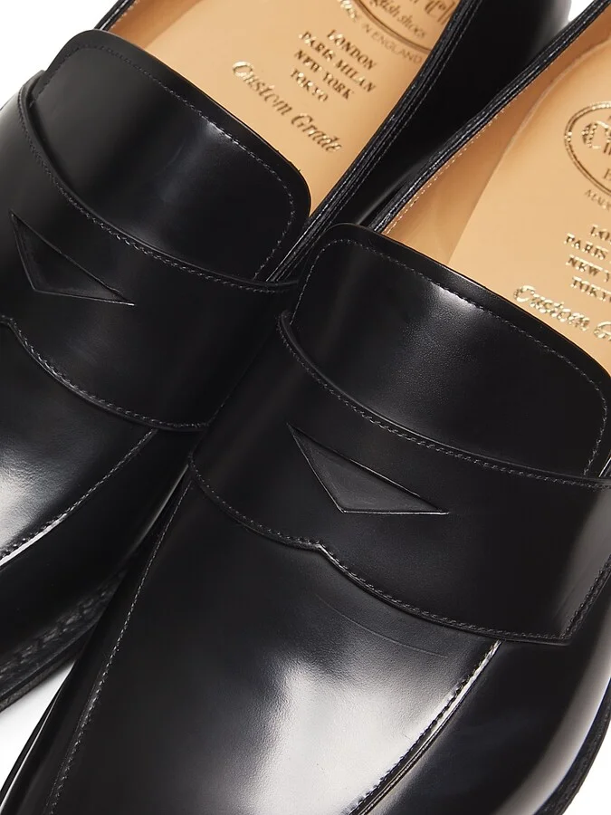 Men's Hertford Leather Loafers - Black - Size 9 - Image 6