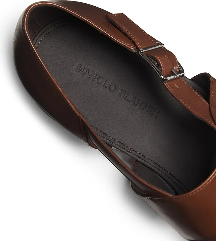 Men's Hickory Leather Fisherman Sandals - Dark Brown - Size 9 - Image 5