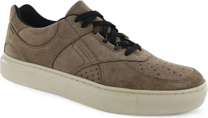 Men's High Street Lace Up Sneaker - Double Wide Width In Almond