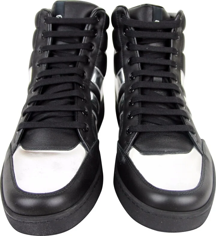 Men's High top Contrast Padded Leather Sneaker - Image 2