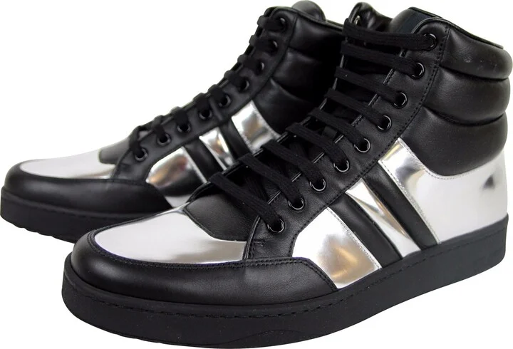 Men's High top Contrast Padded Leather Sneaker - Image 3