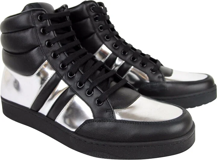 Men's High top Contrast Padded Leather Sneaker - Image 4