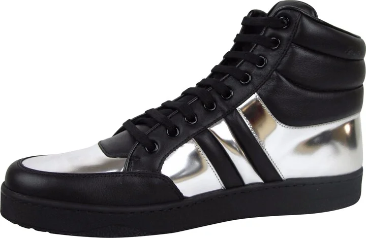 Men's High top Contrast Padded Leather Sneaker - Image 6