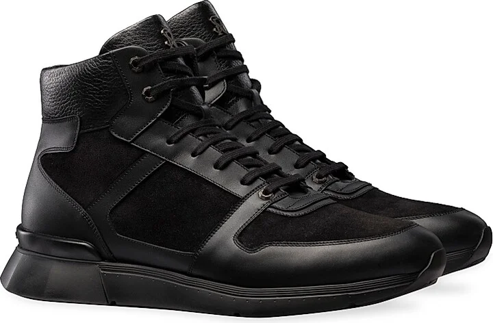 Men's HIGH-TOP SNEAKERS - Black - Size 7 - Image 2