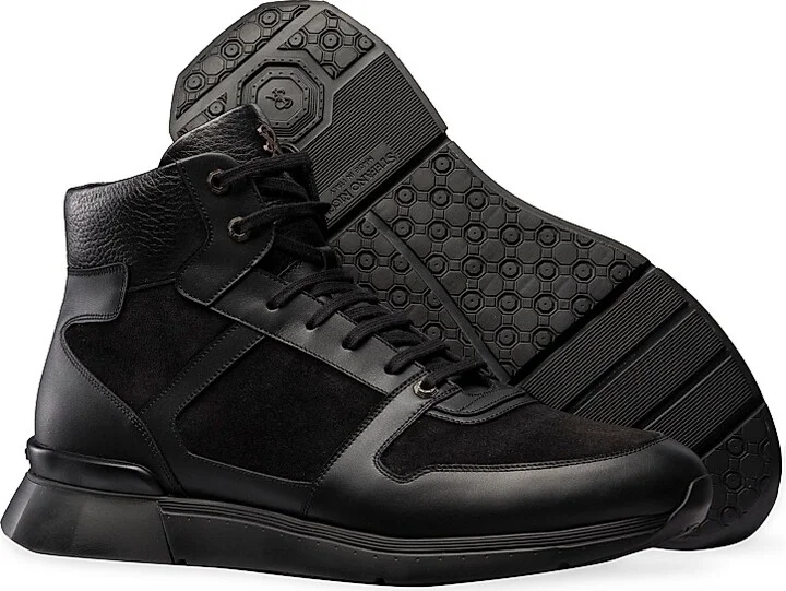 Men's HIGH-TOP SNEAKERS - Black - Size 7 - Image 3