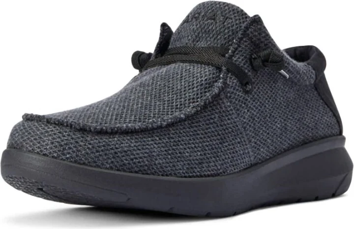 Men's Hilo Stretch Lace Casual Shoes In Heather Charcoal