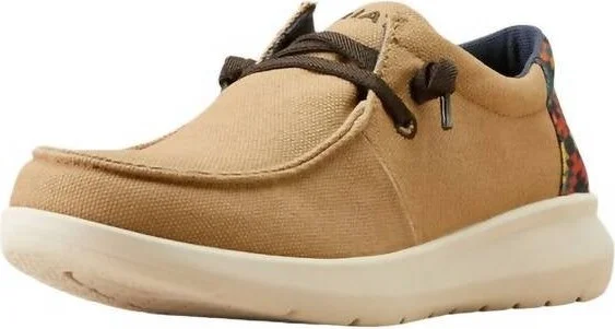 Men's Hilo Stretch Lace Shoes In Light Tan/blue Southwest