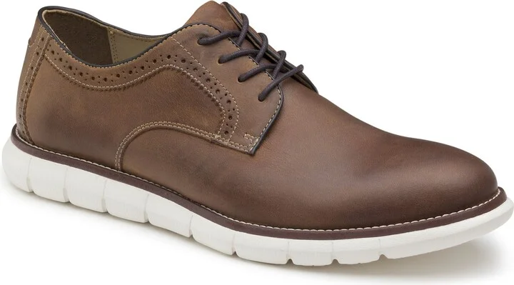 Men's Holden Oiled Leather Plain Toe Dress Casual Lace-up Shoe