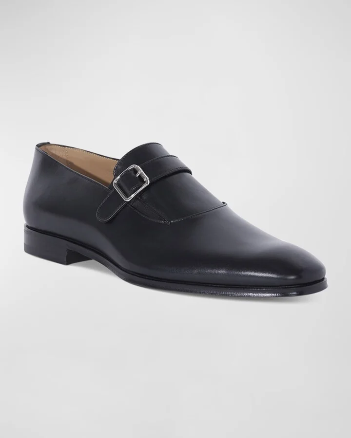 Men's Horace Leather Single-Monk Strap Loafers - Image 3