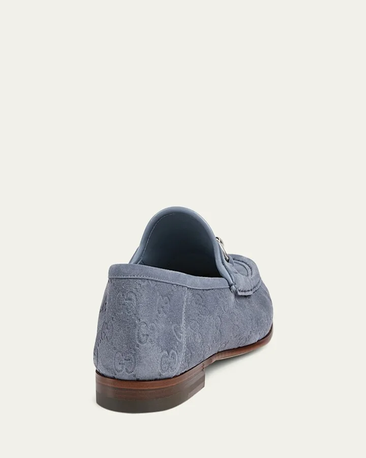 Men's Horsebit 1953 Embossed Suede Bit Loafers - Image 4