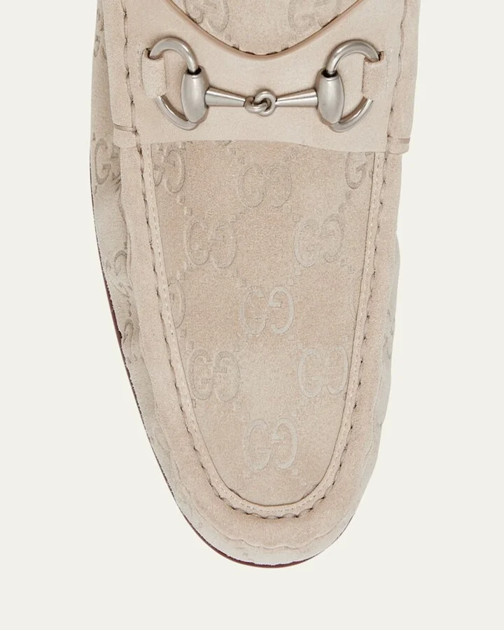 Men's Horsebit 1953 Embossed Suede Bit Loafers - Image 7