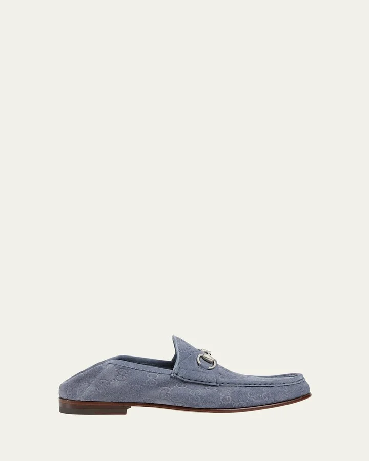 Men's Horsebit 1953 Embossed Suede Bit Loafers