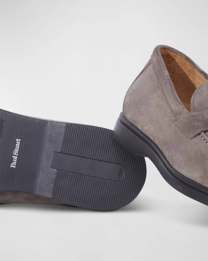 Men's Hugo Suede Penny Loafers - Image 4