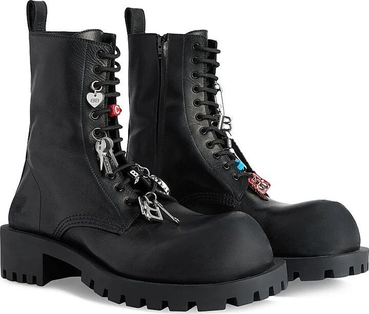 Men's Hummer Lace-Up Booties - Black - Size 8 - Image 2