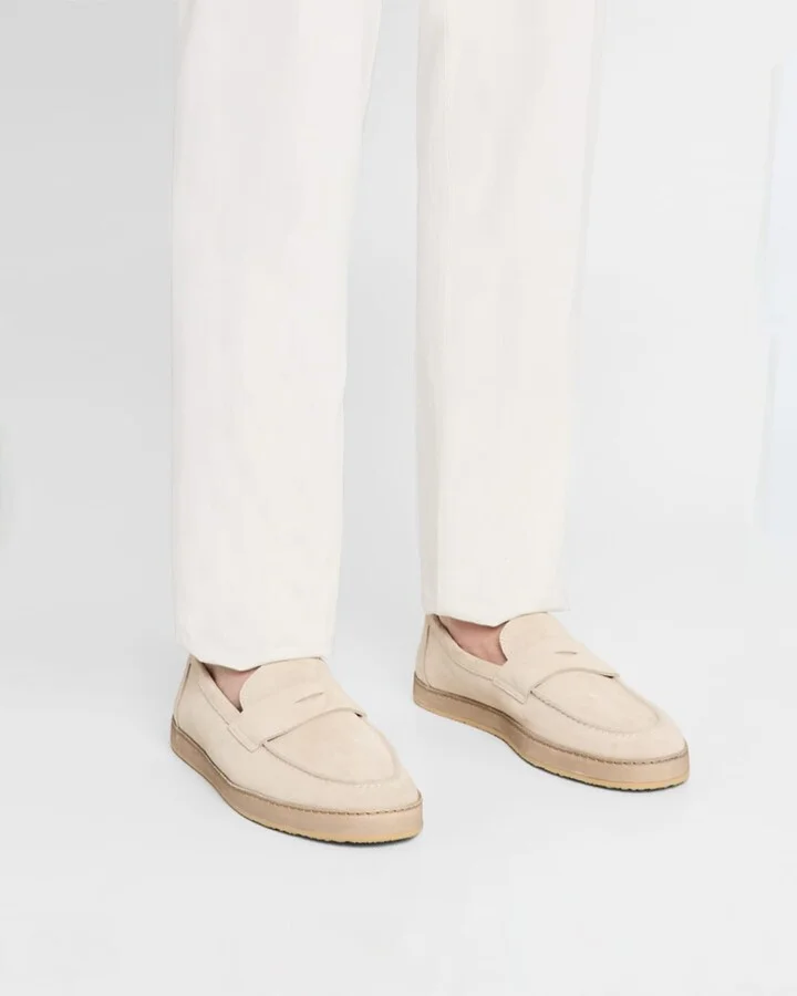 Men's Hybrid Suede Penny Loafers - Image 5