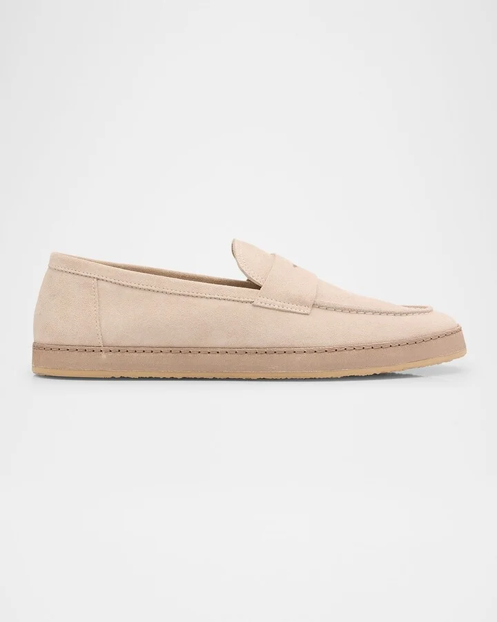 Men's Hybrid Suede Penny Loafers