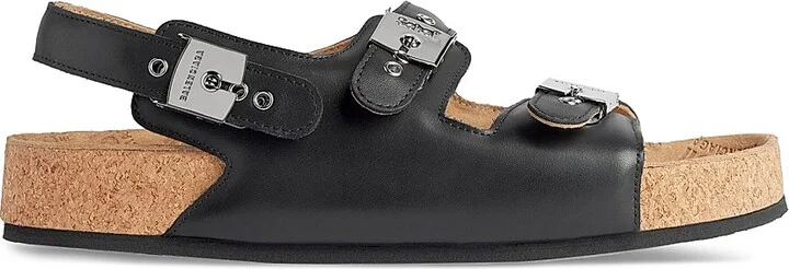 Men's I Scholl Flat Sandals - Black - Size 6