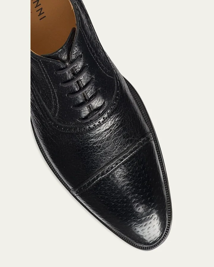 Men's Ica Brogue Peccary Leather Oxfords - Image 3