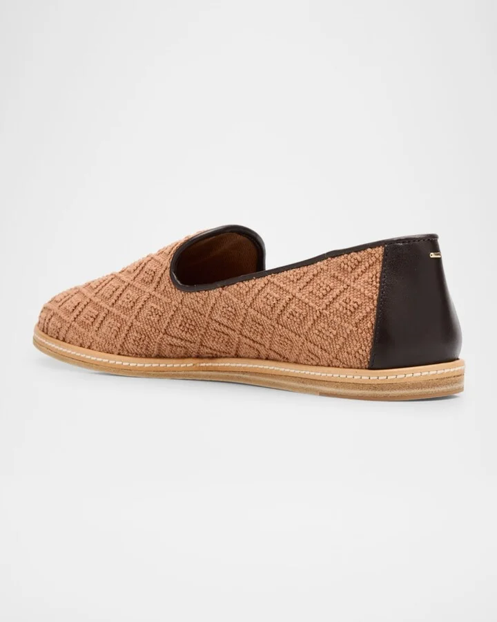 Men's Iknu Leather-Trim Cotton Loafers - Image 3