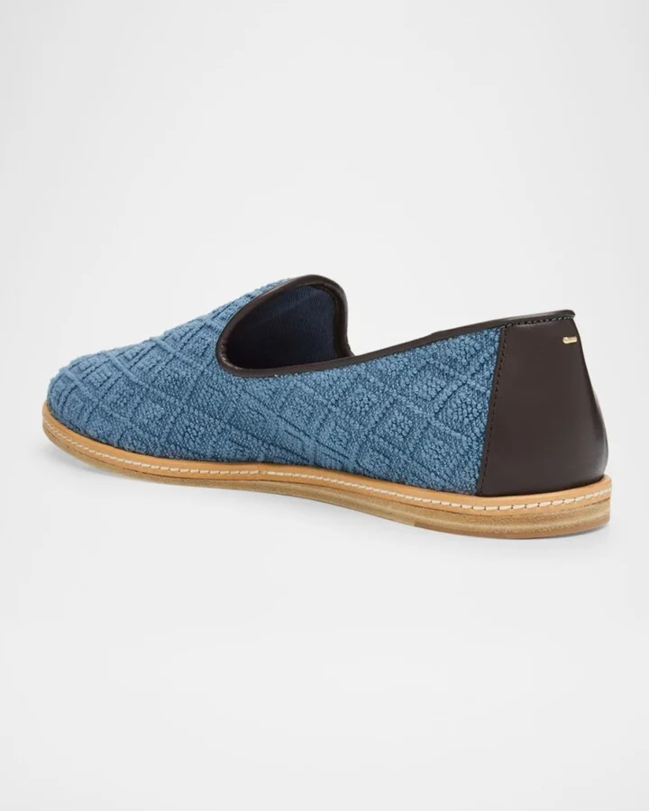 Men's Iknu Leather-Trim Cotton Loafers - Image 7