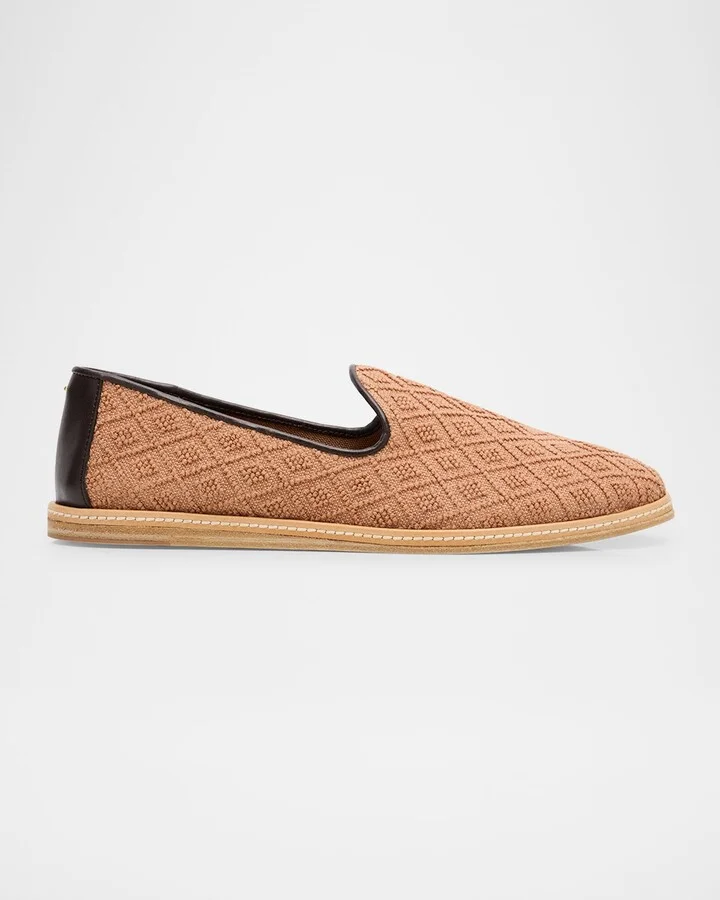 Men's Iknu Leather-Trim Cotton Loafers