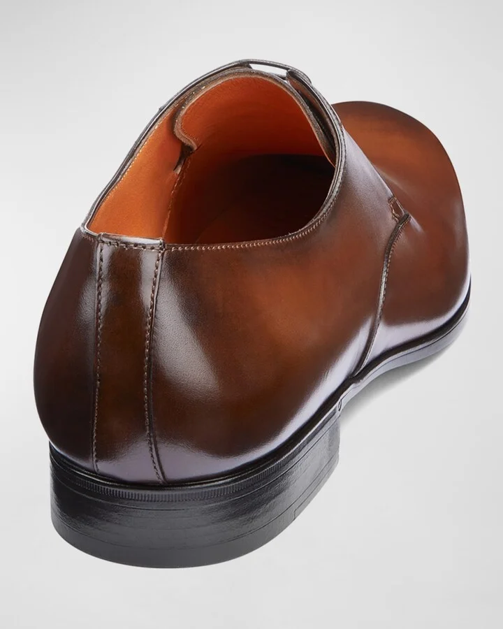 Men's Induct Burnished Leather Derby Shoes - Image 3
