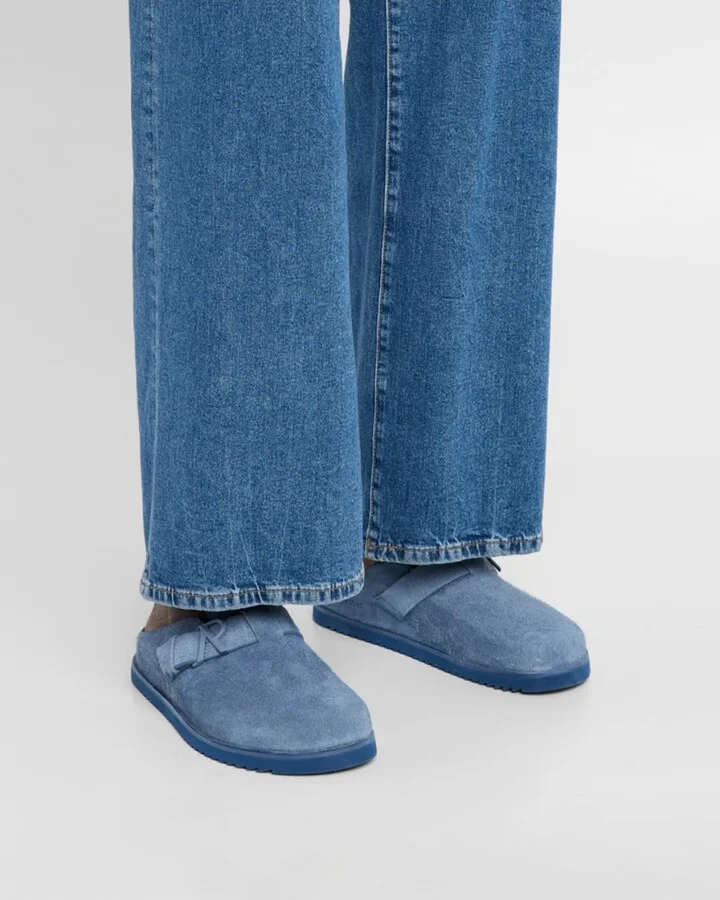 Men's Initial Buckle Suede Mules - Image 7