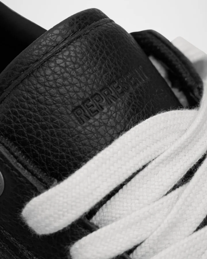 Men's Initial Leather Low-Top Sneakers - Image 3