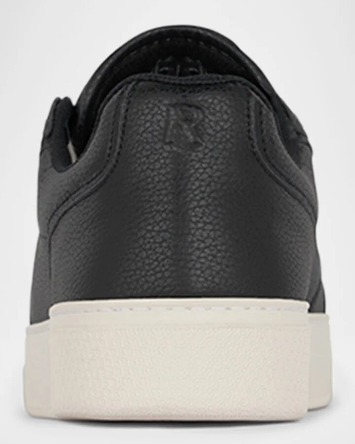 Men's Initial Leather Low-Top Sneakers - Image 4
