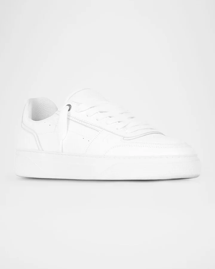 Men's Initial Leather Low-Top Sneakers - Image 10