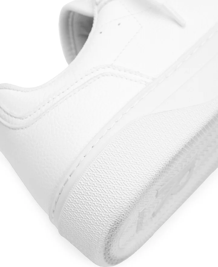 Men's Initial Leather Low-Top Sneakers - Flat White - Size 8 - Image 6