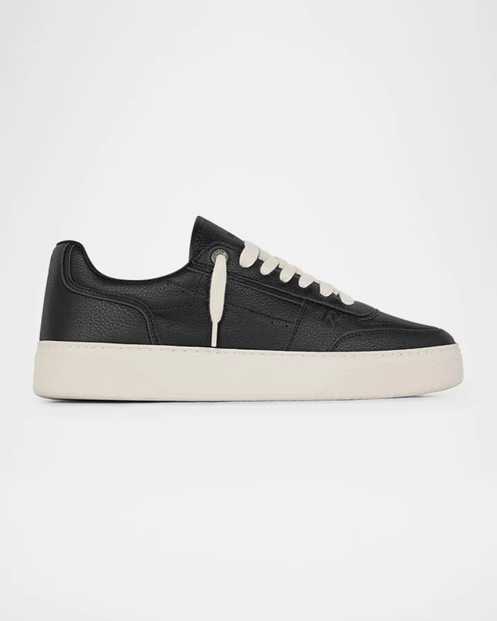 Men's Initial Leather Low-Top Sneakers