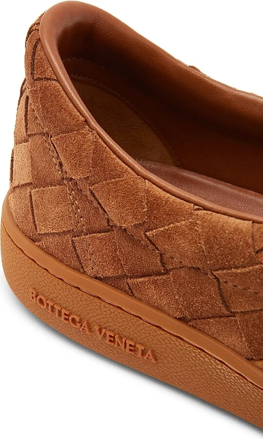 Men's Intrecciato Leather Sneakers - Caramel - Size 9 - Image 7
