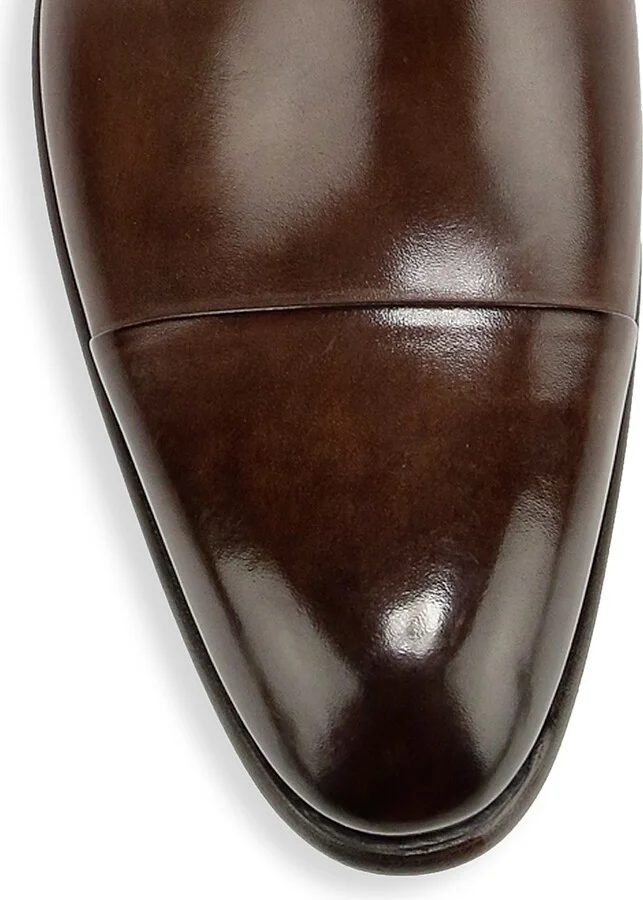 Men's Ira Double Monk Strap Leather Loafers - Medium Brown - Size 8.5 - Image 4