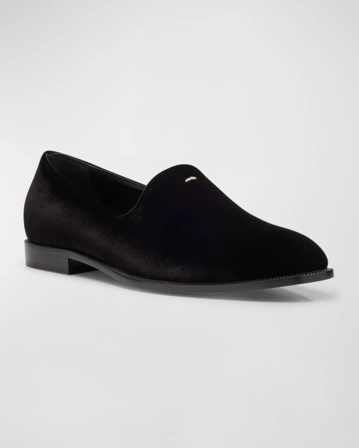 Men's Irmha Crystal-Embellished Velvet Loafers - Image 6