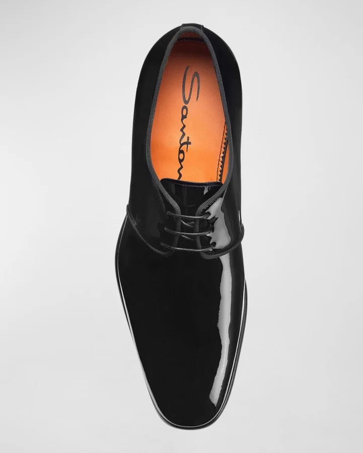 Men's Isogram Patent Leather Derby Shoes - Image 2