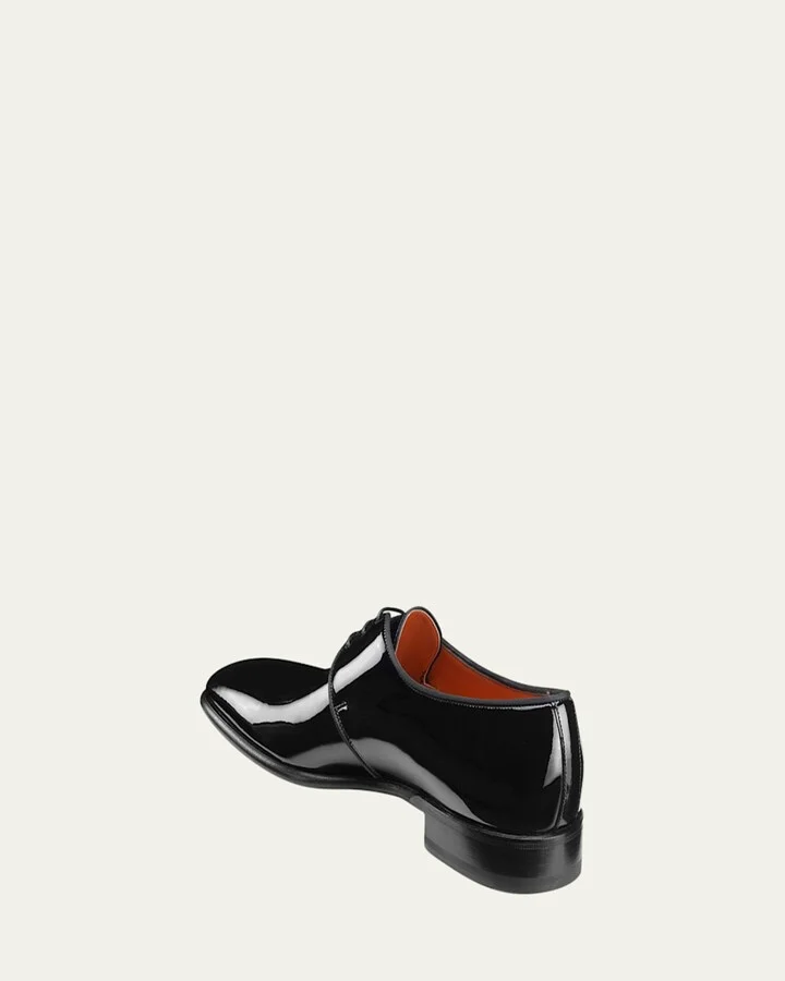 Men's Isogram Patent Leather Derby Shoes - Image 4