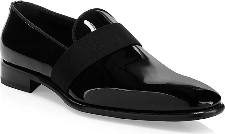 Men's Isomer Patent Leather Loafers - Black - Size 7 - Image 2