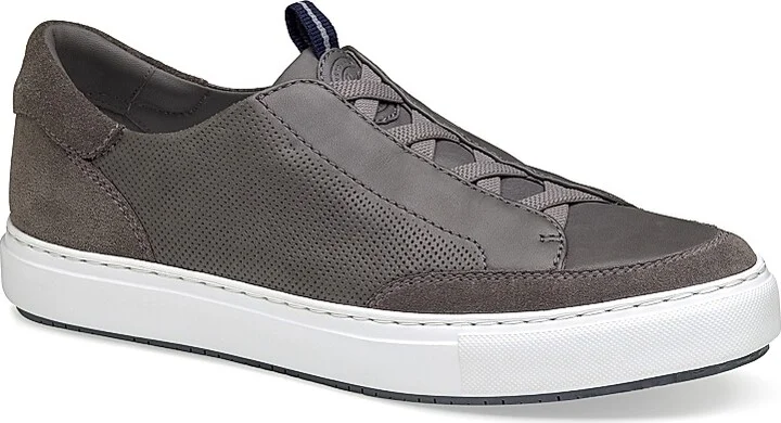 Men's J & M Collection Anson Leather Sneakers - Gray Suede - Size 8 - Image 2