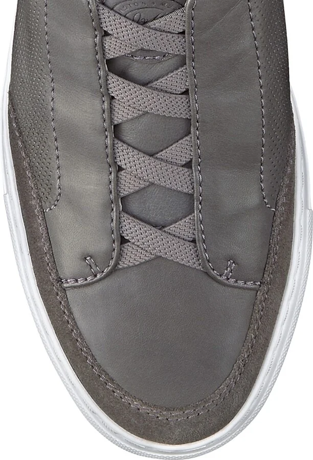 Men's J & M Collection Anson Leather Sneakers - Gray Suede - Size 8 - Image 4