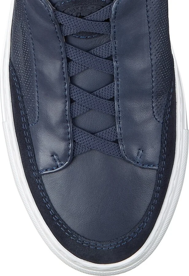 Men's J & M Collection Anson Leather Sneakers - Navy Suede - Size 8 - Image 4